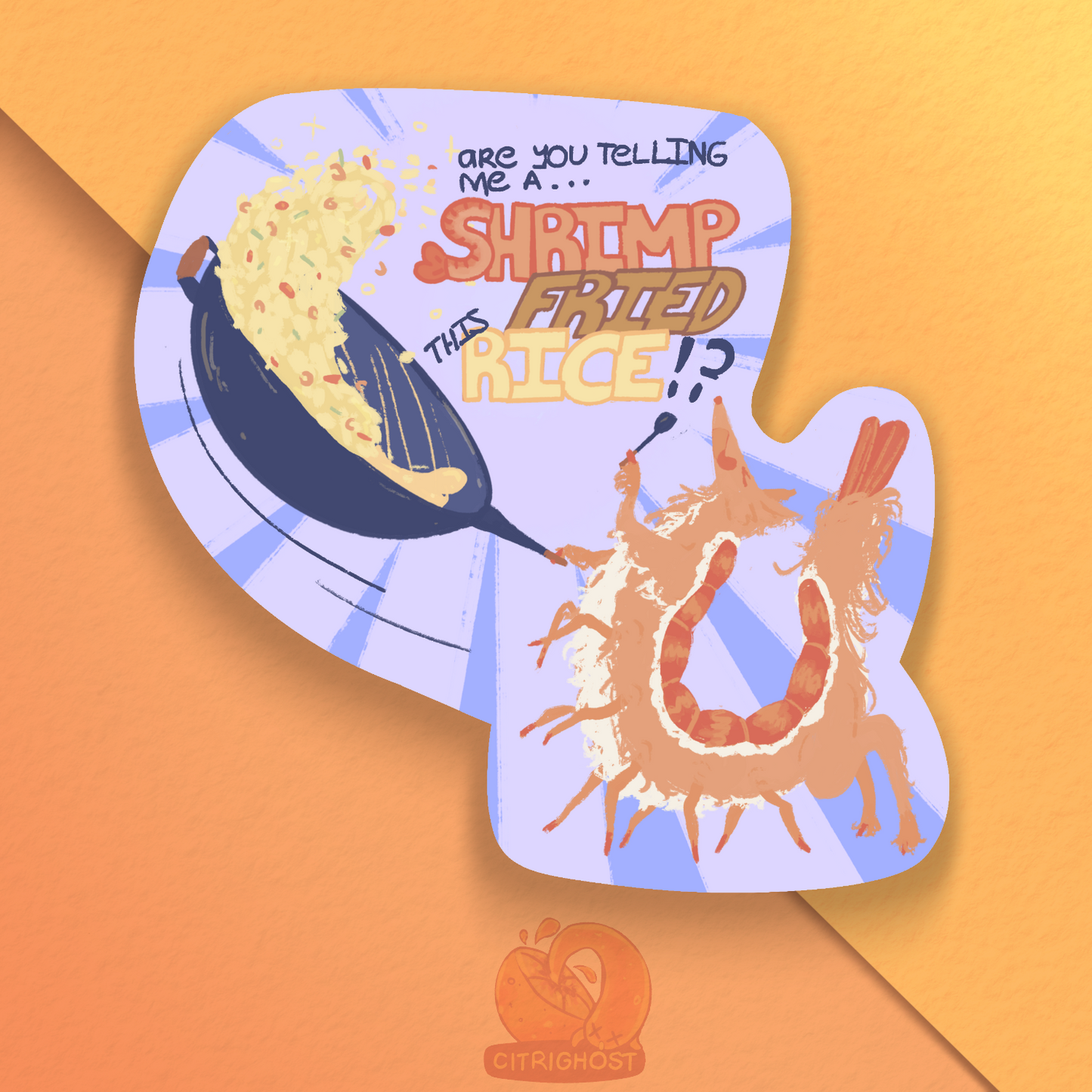 Shrimp Fried Rice 3" Sticker