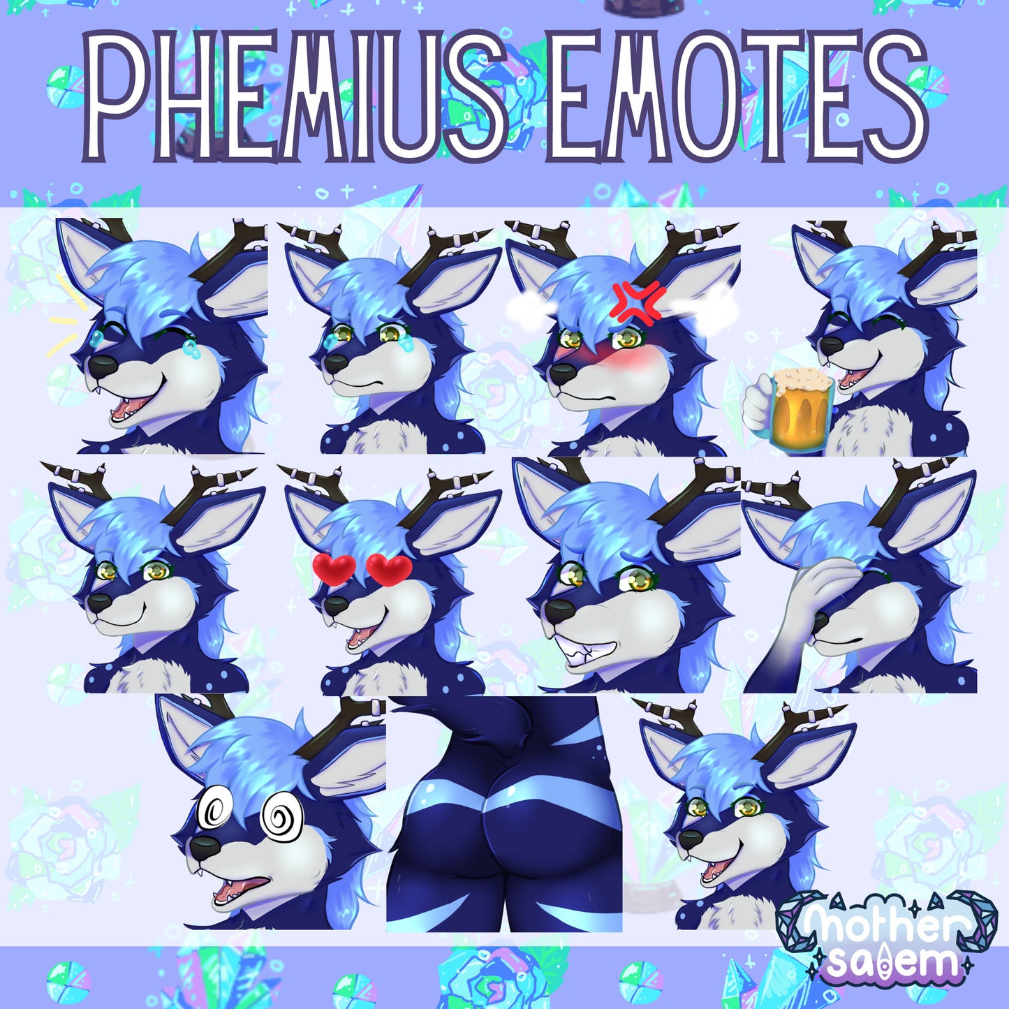 Custom Furry Emotes for Twitch/Discord/Telegram