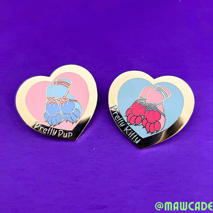 Pretty Pup Enamel PIn & Pretty Kitty Enamel PIn