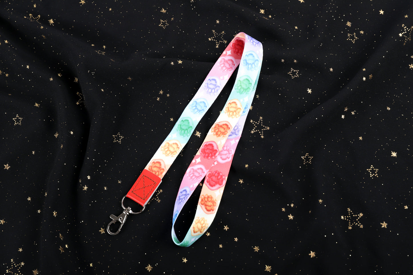 Rainbow Paw Lanyard