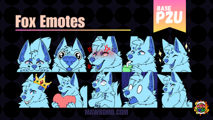 Fox Emote Base Pack | Vulpine Emote Base Pack | Digital Download